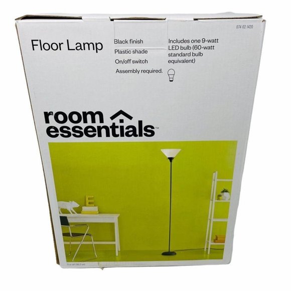 Room Essentials Torch Floor Lamp - Black - Picture 3 of 6